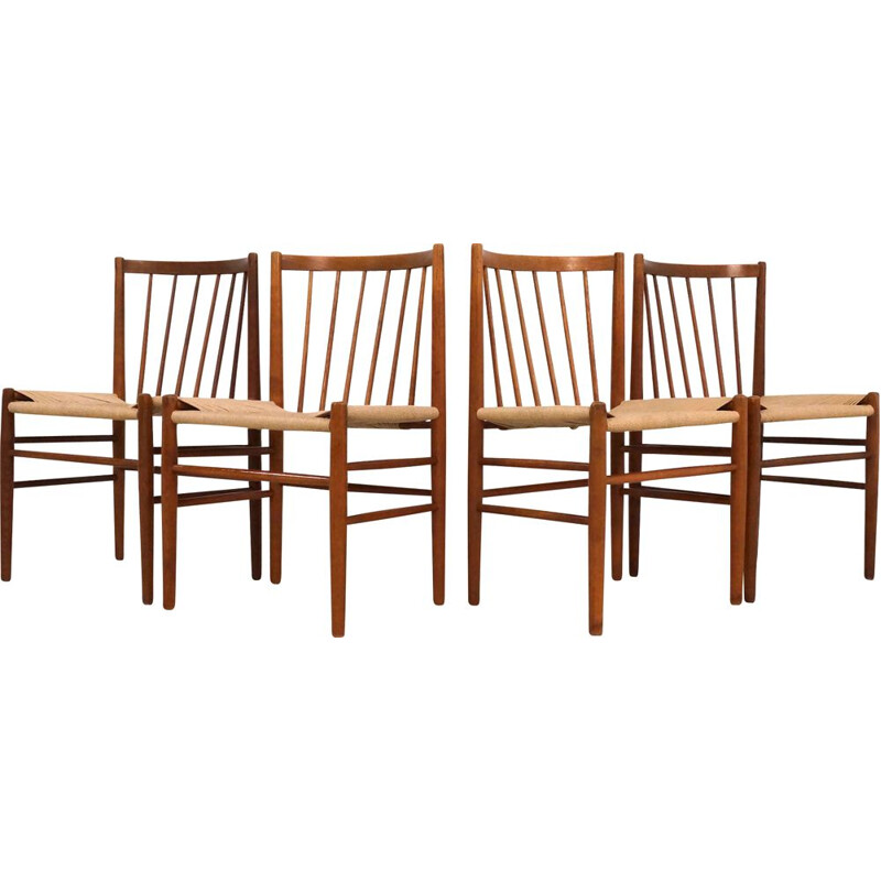 Chaises de salle à manger Vintage Jørgen Bækmark J80 pour FDB Møbler