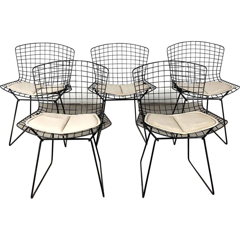 Set of 5 Dining Chairs by Harry Bertoia for Knoll, 1970s