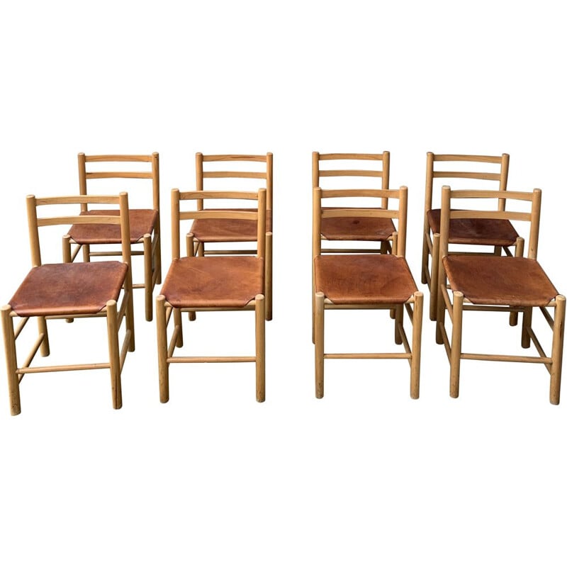 Set of 8 scandinavian vintage chairs