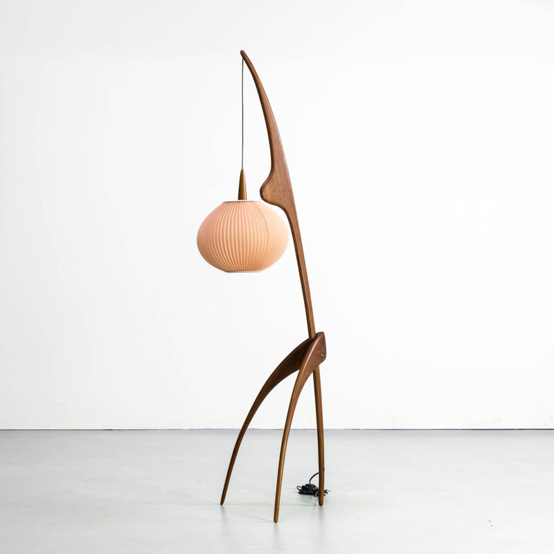 Vintage "Praying Mantis" floorlamp by Jean Rispal for Rispal France