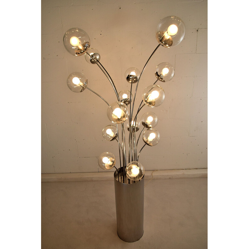 Vintage Italian chrome floor lamp, 1973