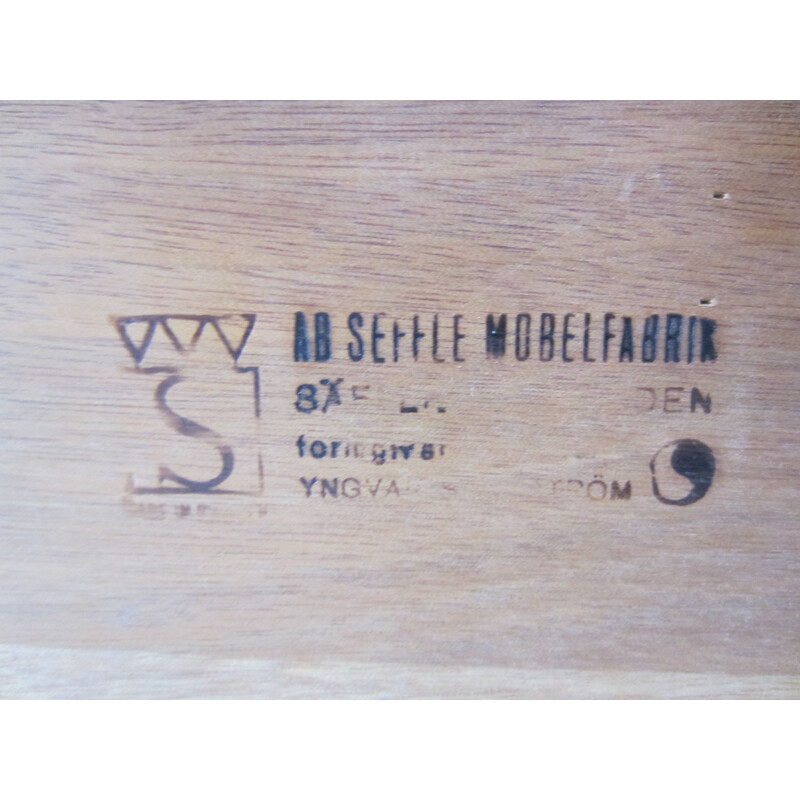 Vintage Scandinavian rosewood side table by Yngvar Sandström for AB Seffle Möbelfabrik