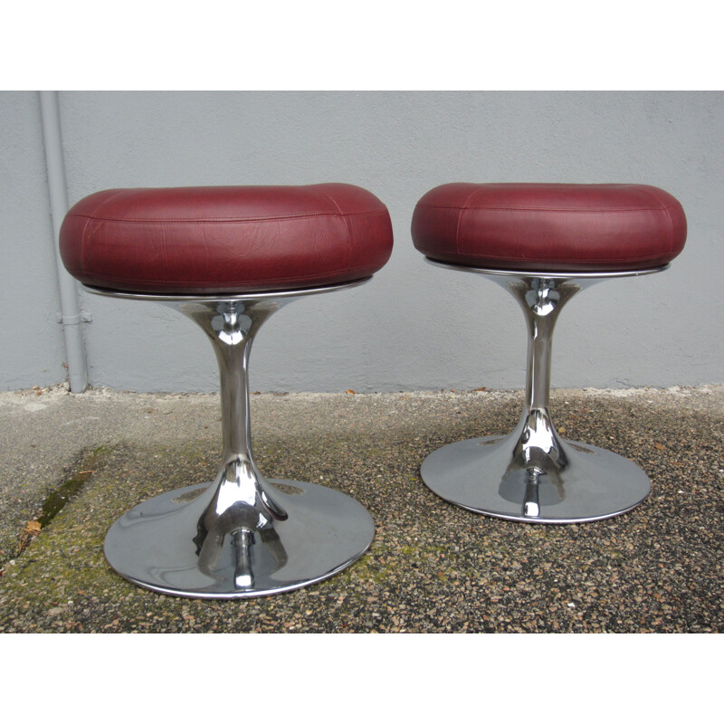 Pair of vintage Scandinavian Satellit stools by Börje Johanson for Johanson Design