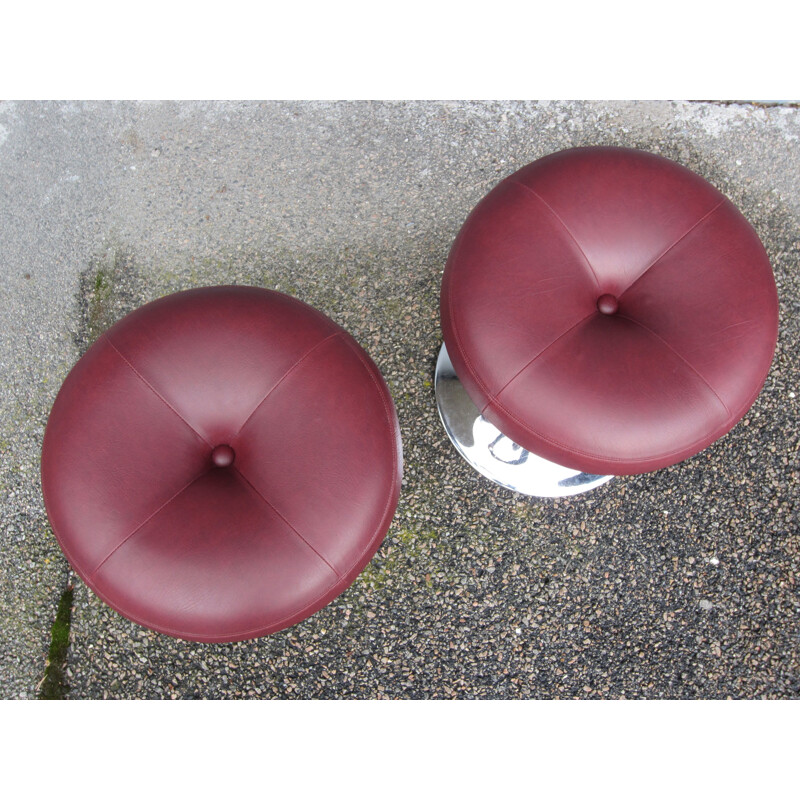 Pair of vintage Scandinavian Satellit stools by Börje Johanson for Johanson Design