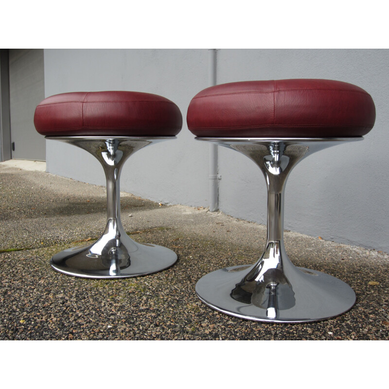 Pair of vintage Scandinavian Satellit stools by Börje Johanson for Johanson Design