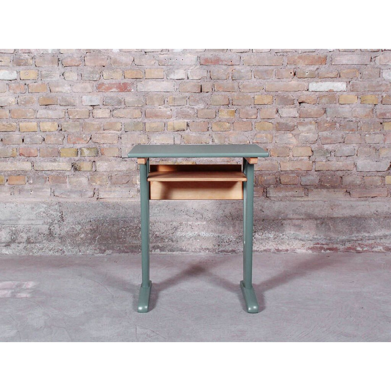 Vintage school desk in solid wood, Wini Schulmöbel 1960