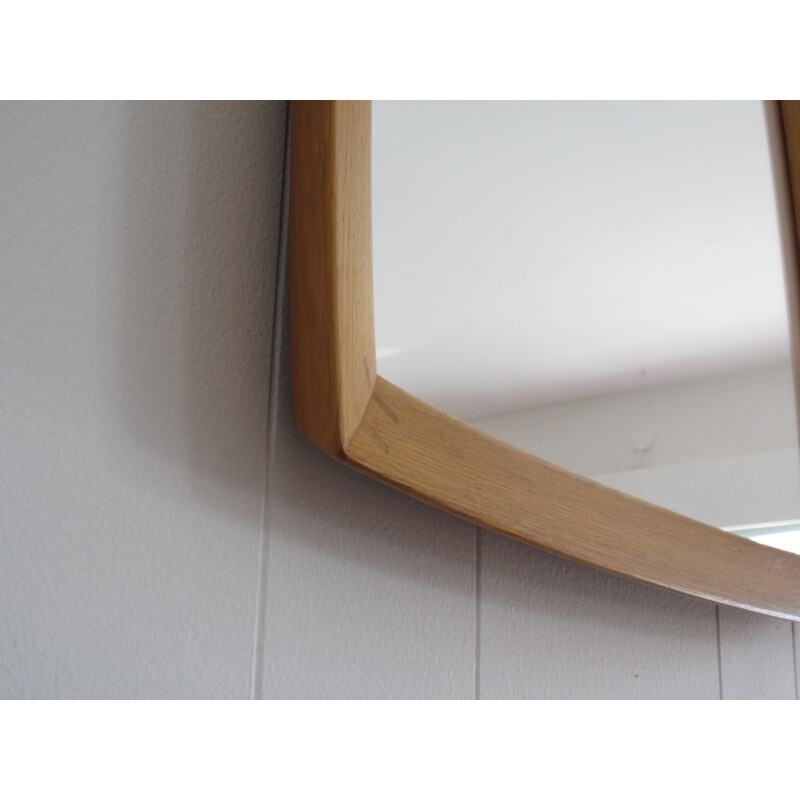 Square Scandinavian mirror by Uno and Östen Kristiansson for Luxus