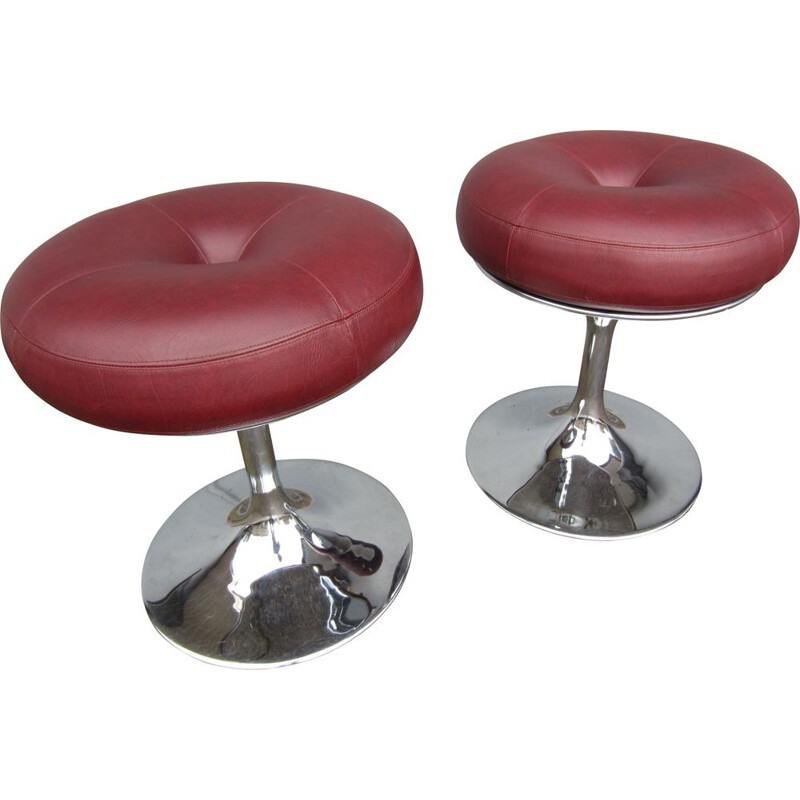 Pair of vintage Scandinavian Satellit stools by Börje Johanson for Johanson Design