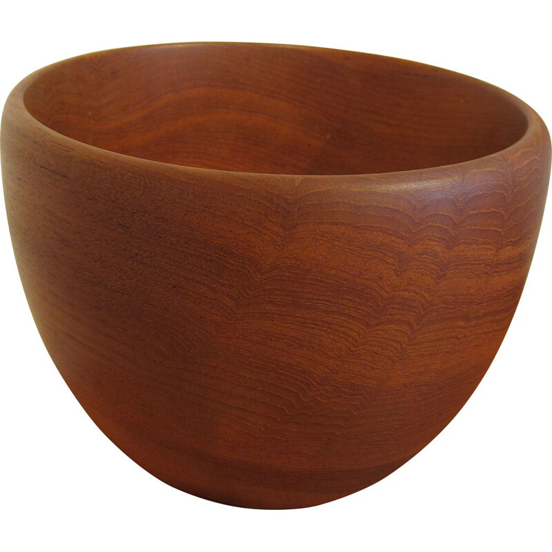 Vintage Scandinavian teak salad bowl by Silva Craft