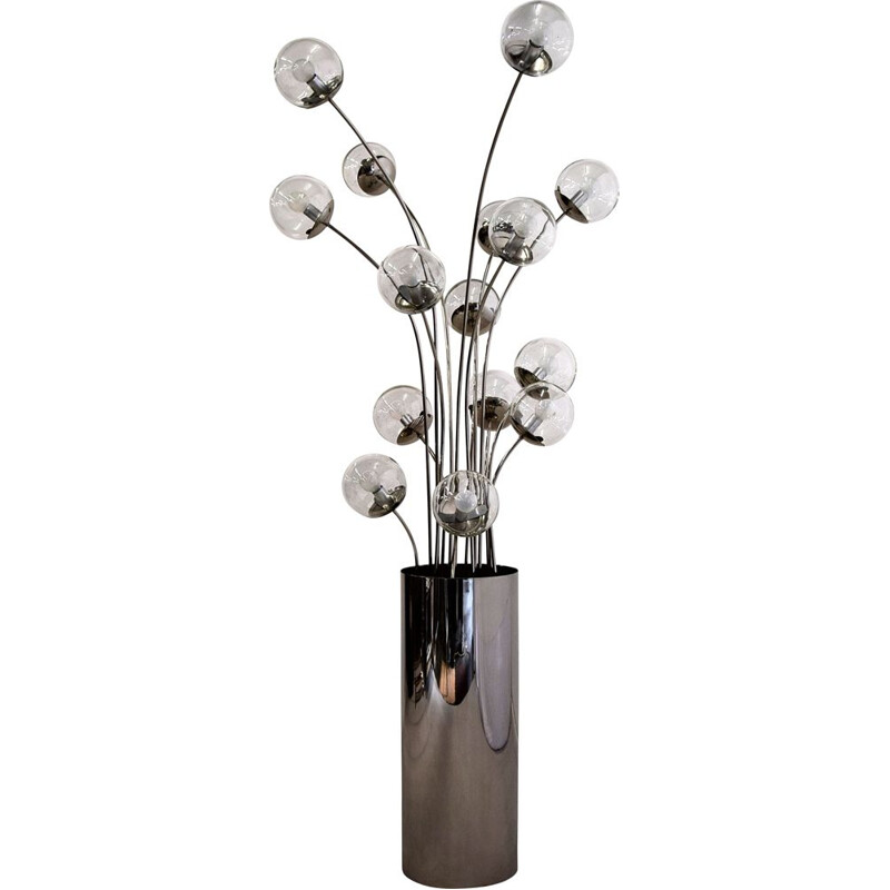 Vintage Italian chrome floor lamp, 1973