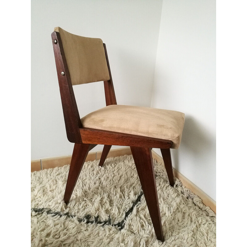 Mahogany chair, Maurice PRE - 1950s