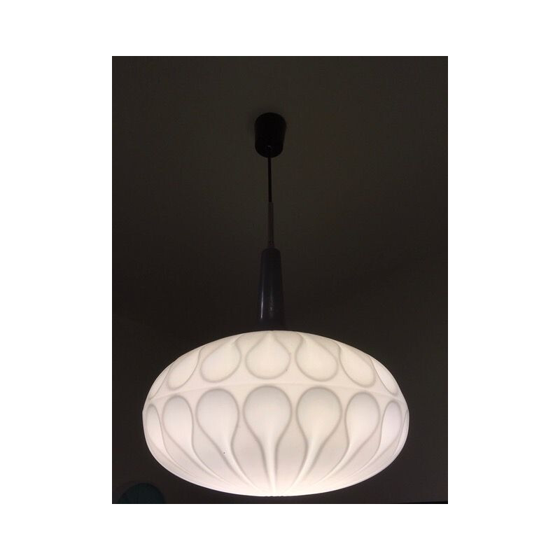 Vintage opaline hanging lamp 1970