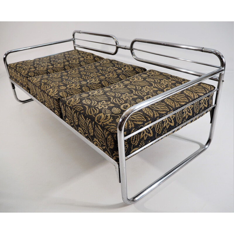 Vintage Chrome Bauhaus Sofa, 1930s