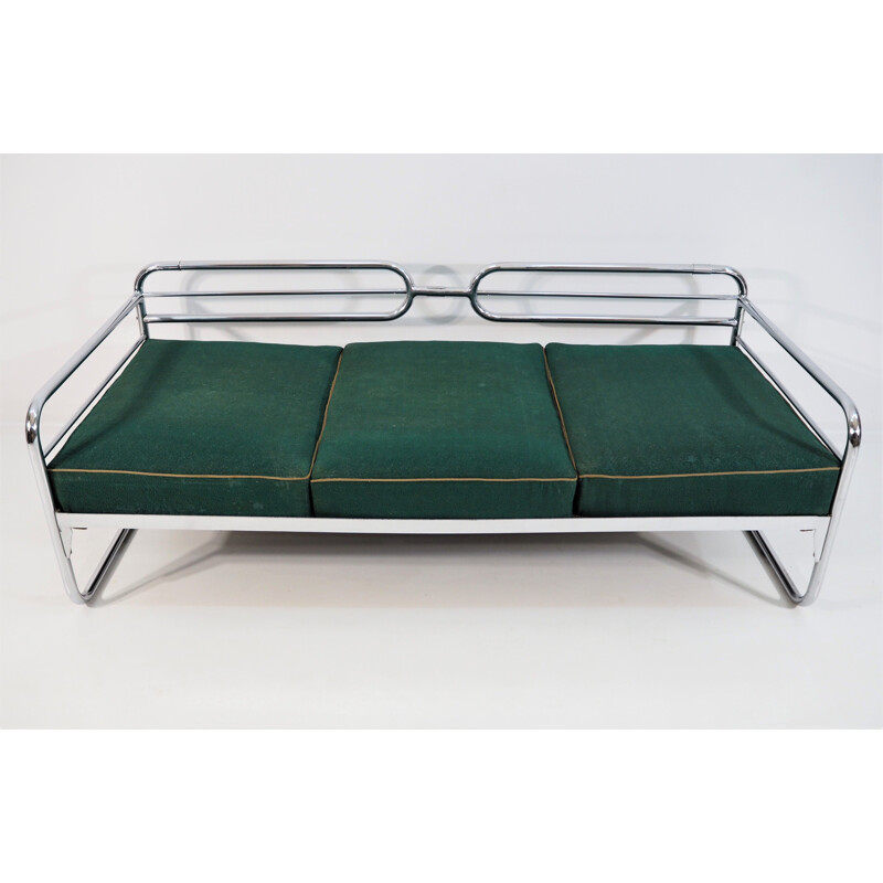 Vintage Chrome Bauhaus Sofa, 1930s