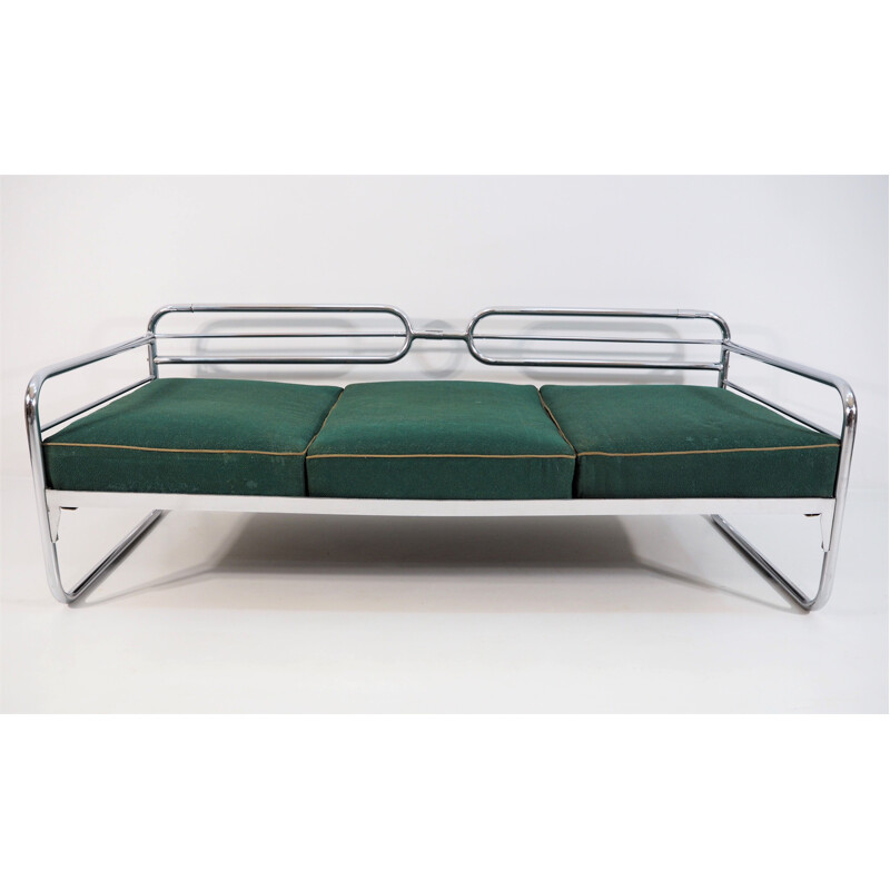 Vintage Chrome Bauhaus Sofa, 1930s