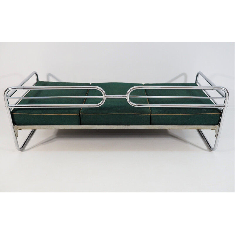 Canapé Bauhaus chromé vintage, 1930