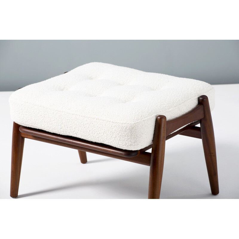 Ottoman vintage  en teck de Hans Wegner, 1955