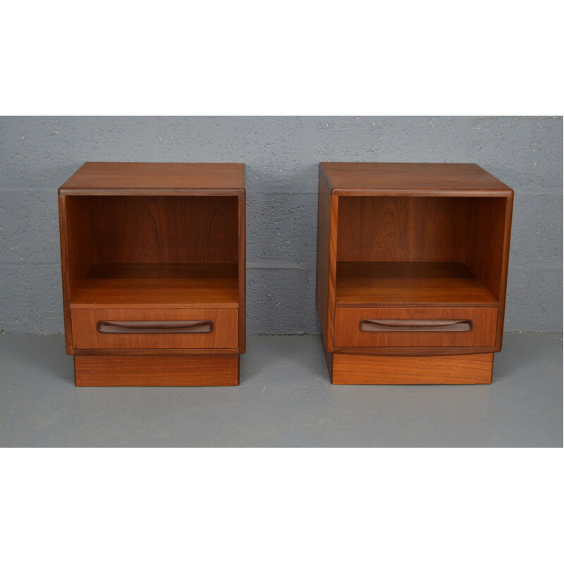 Pair of vintage teak bedsides cabinets by G-Plan, 1960