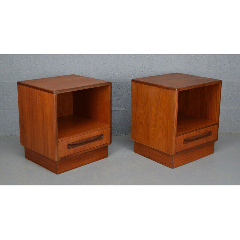 Pair of vintage teak bedsides cabinets by G-Plan, 1960