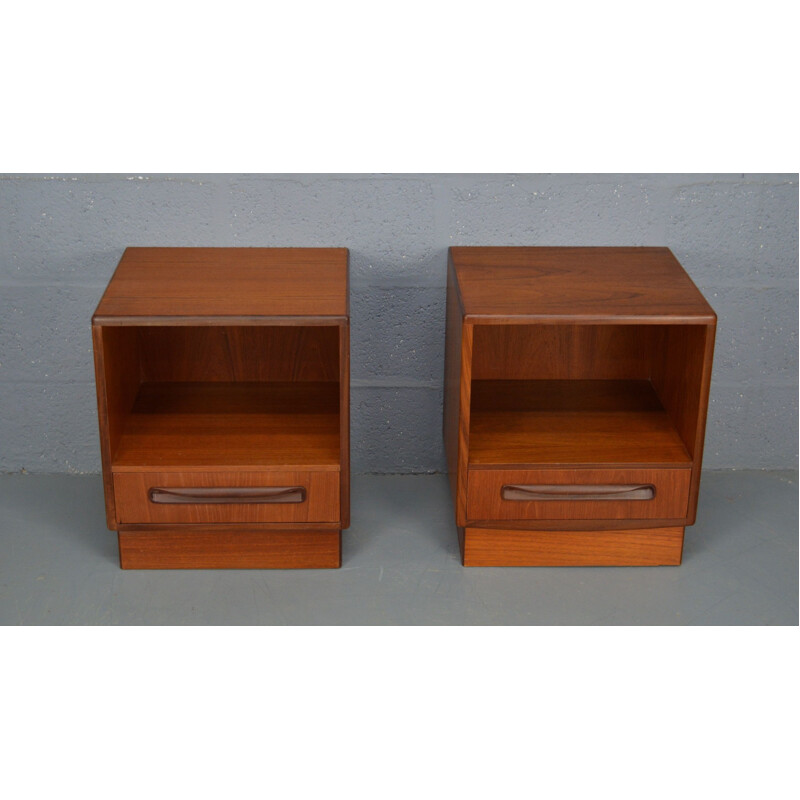 Pair of vintage teak bedsides cabinets by G-Plan, 1960