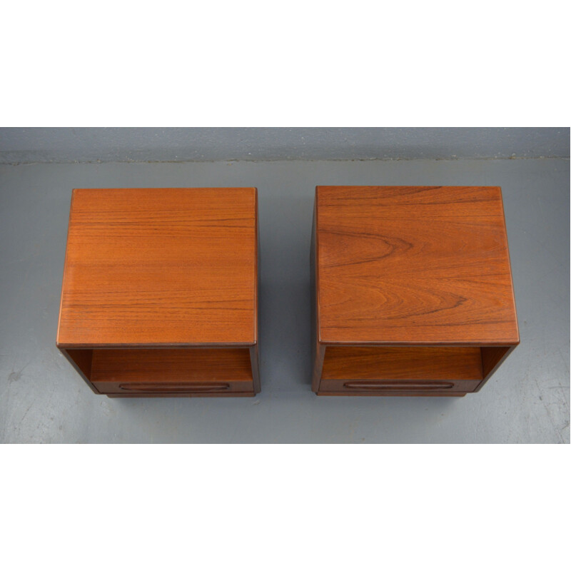 Pair of vintage teak bedsides cabinets by G-Plan, 1960