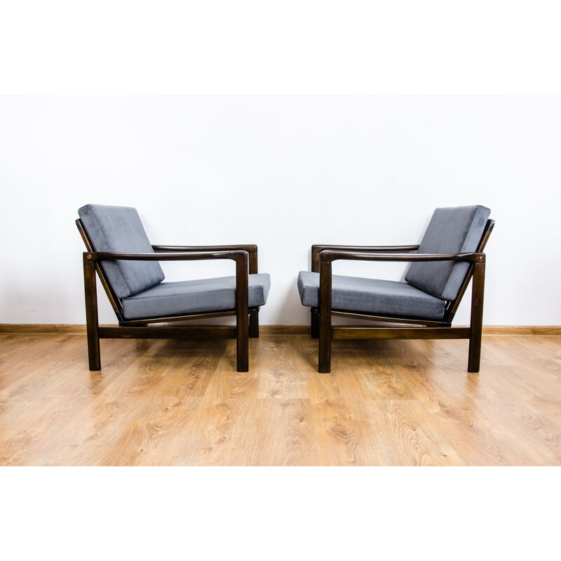 Pair of Vintage B-7522 armchairs by Zenon Bączyk, 1960s