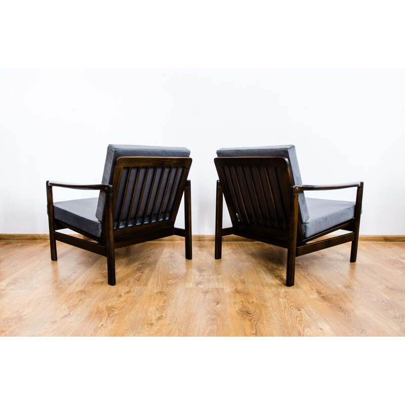 Pair of Vintage B-7522 armchairs by Zenon Bączyk, 1960s