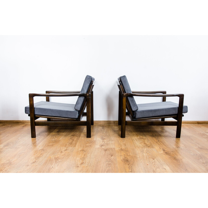 Pair of Vintage B-7522 armchairs by Zenon Bączyk, 1960s