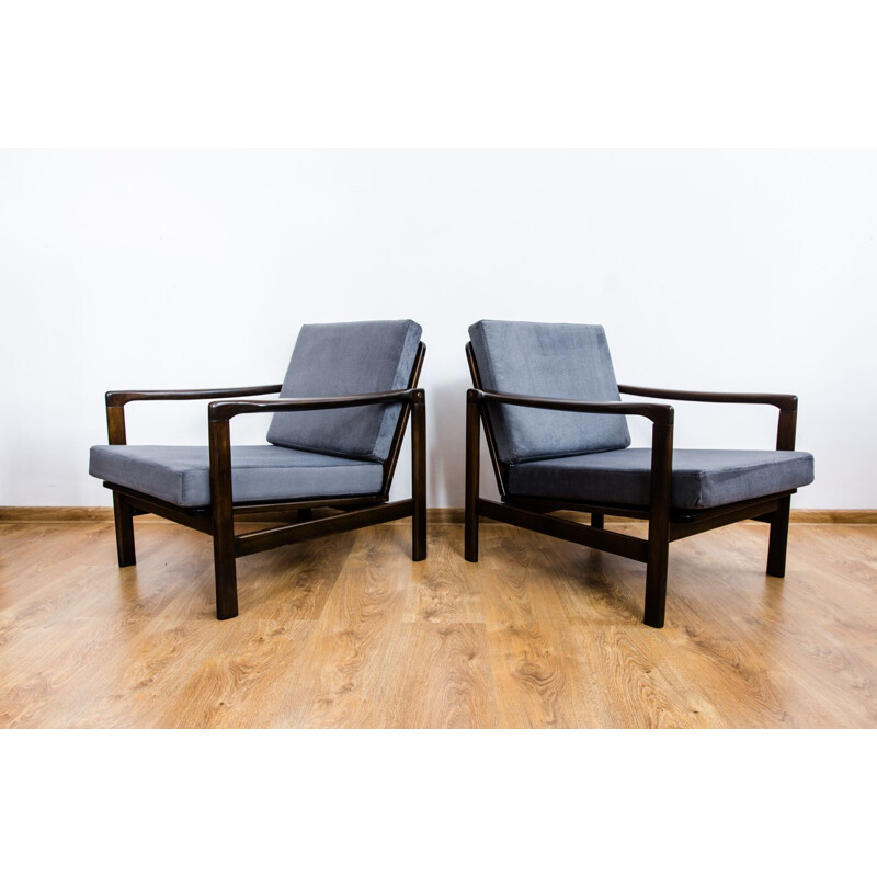 Pair of Vintage B-7522 armchairs by Zenon Bączyk, 1960s
