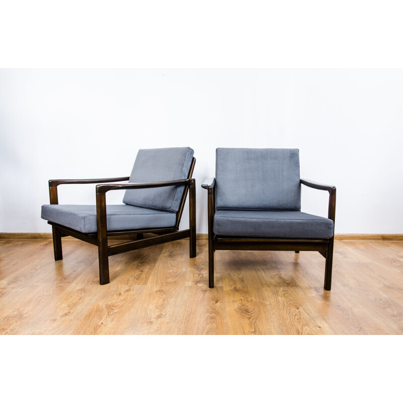 Pair of Vintage B-7522 armchairs by Zenon Bączyk, 1960s