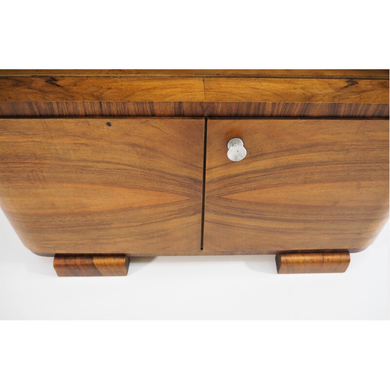 Vintage Walnut Art Deco cabinet, 1940s