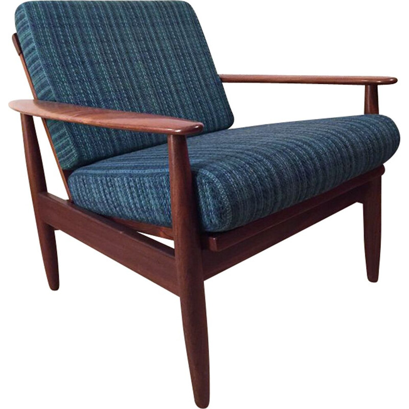 Suite de 3 fauteuils scandinaves vintage en teck, 1960