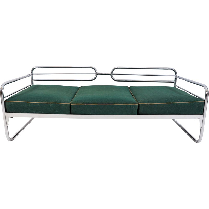 Vintage Chrome Bauhaus Sofa, 1930s