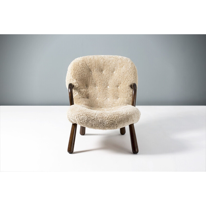 Chaise vintage Philip Arctander en peau de mouton, 1944 