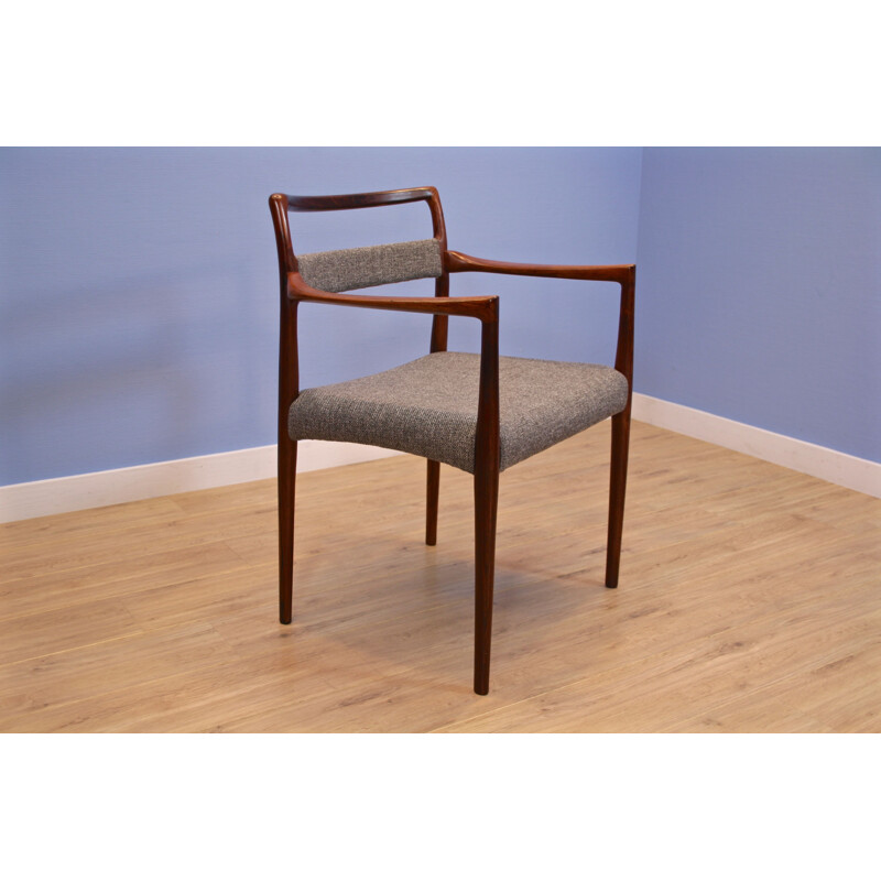 Vintage Danish dining chair in rosewood by Helge Vestergaard Jensen for Peder Pedersen, 1960s