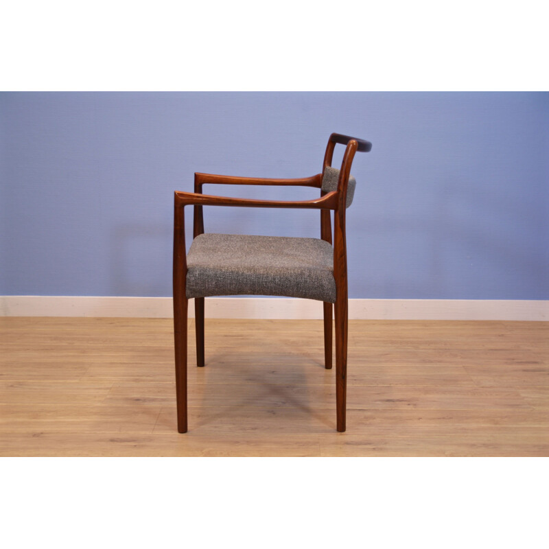 Vintage Danish dining chair in rosewood by Helge Vestergaard Jensen for Peder Pedersen, 1960s