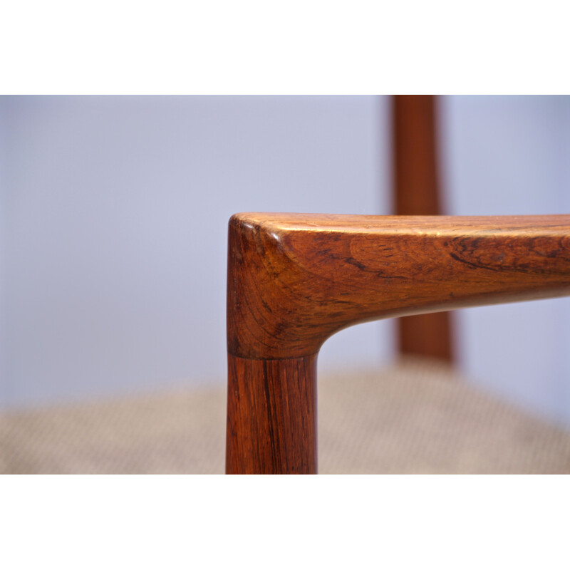 Vintage Danish dining chair in rosewood by Helge Vestergaard Jensen for Peder Pedersen, 1960s