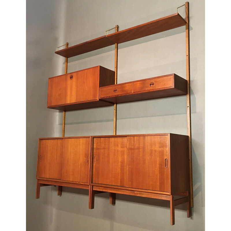 Vintage Modular shelf by Sorensen for H G Mobler 1950