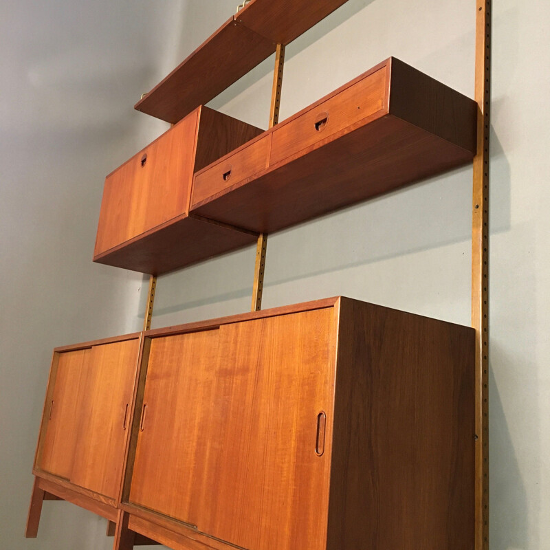 Vintage Modular shelf by Sorensen for H G Mobler 1950