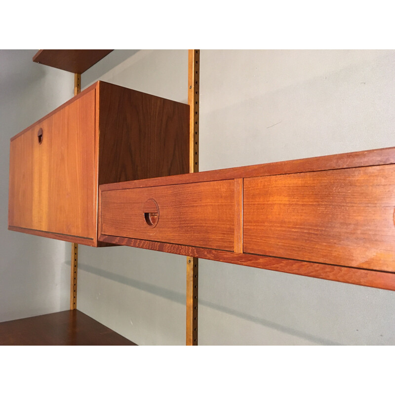 Vintage Modular shelf by Sorensen for H G Mobler 1950