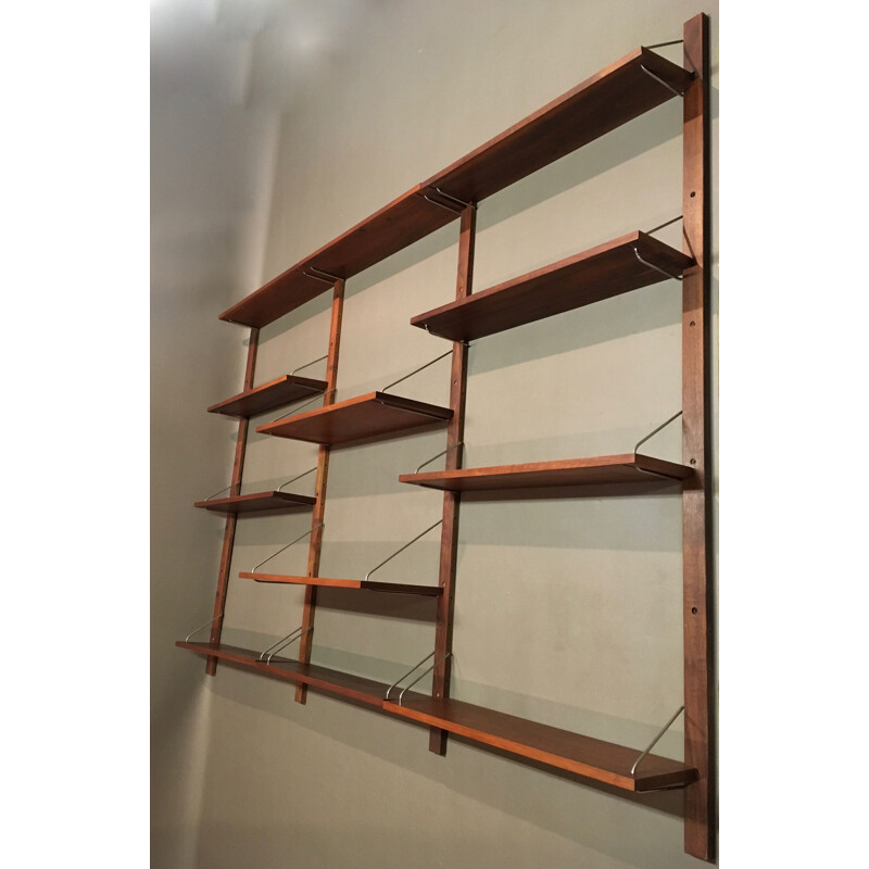 Large modular vintage shelf, Scandinavian design, 1950