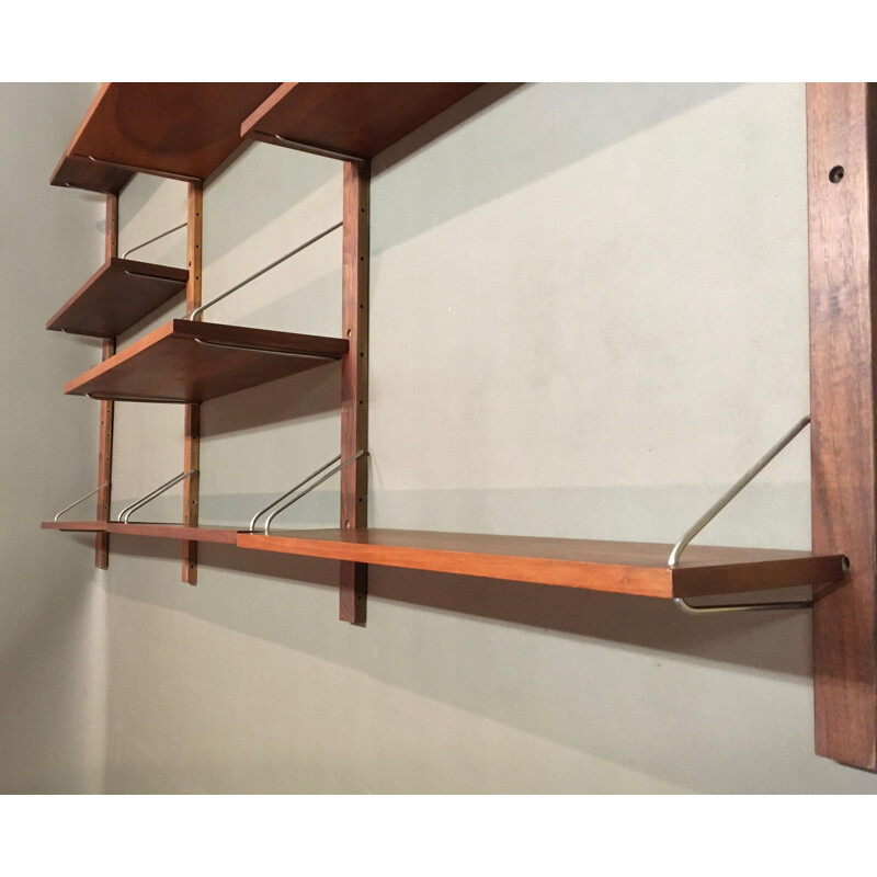 Large modular vintage shelf, Scandinavian design, 1950