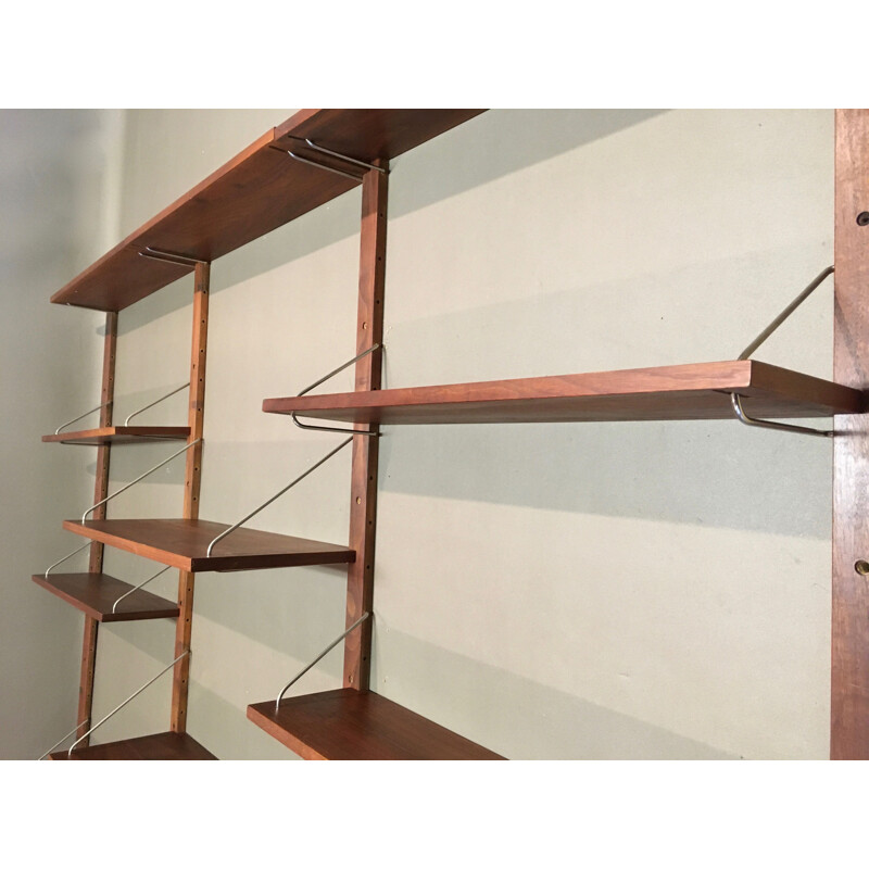 Large modular vintage shelf, Scandinavian design, 1950