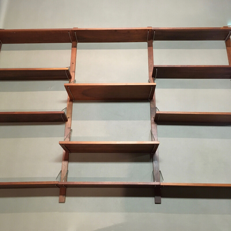 Large modular vintage shelf, Scandinavian design, 1950