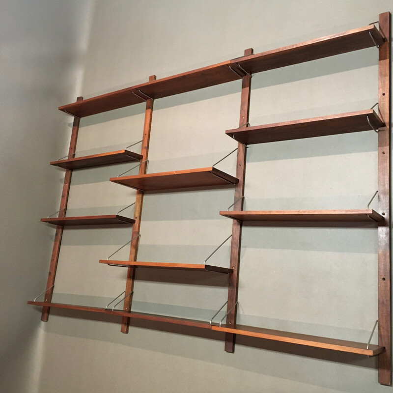 Large modular vintage shelf, Scandinavian design, 1950