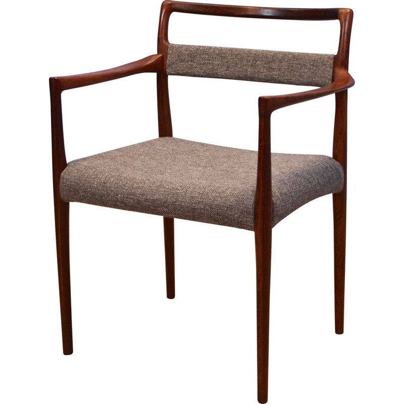 Cadeira de jantar Vintage Danish rosewood por Helge Vestergaard Jensen para Peder Pedersen, 1960