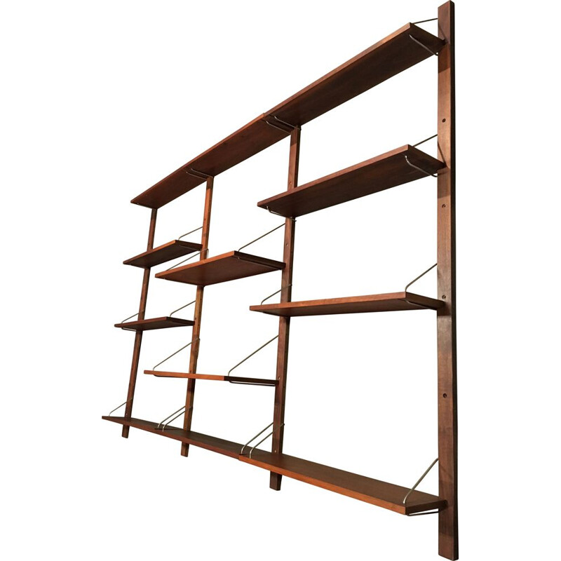 Large modular vintage shelf, Scandinavian design, 1950