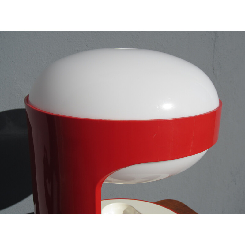 Vintage Joe Colombo KD29 red vintage lamp, Husqvarna edition