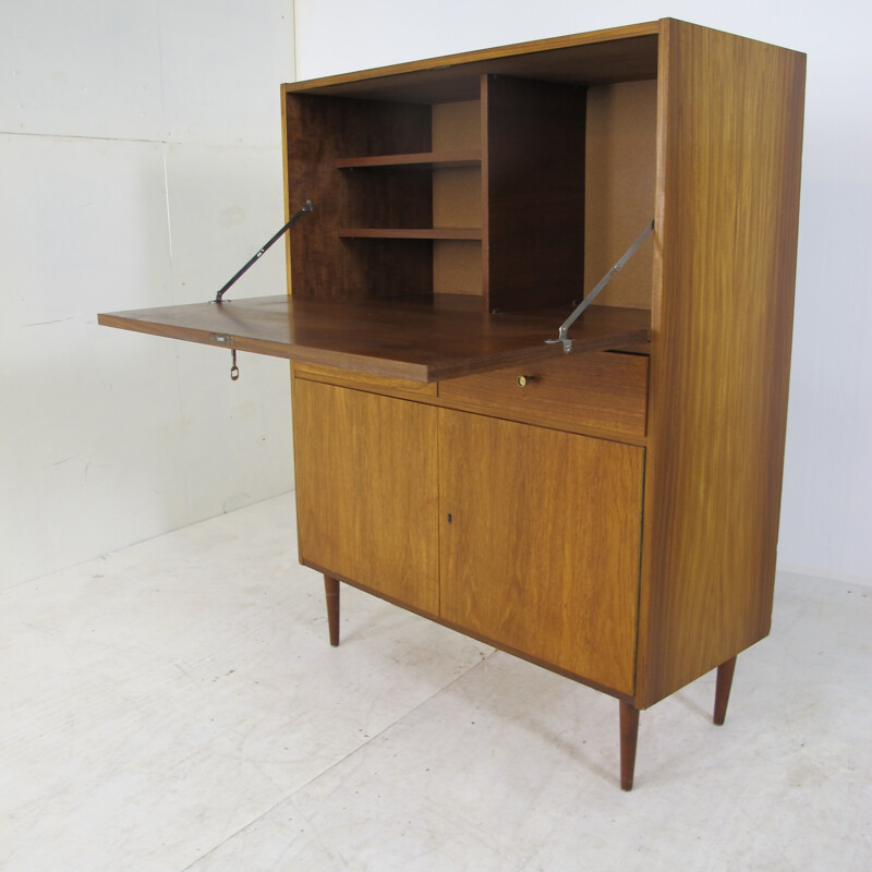 Vintage teak secretaire or cabinet, 1960s