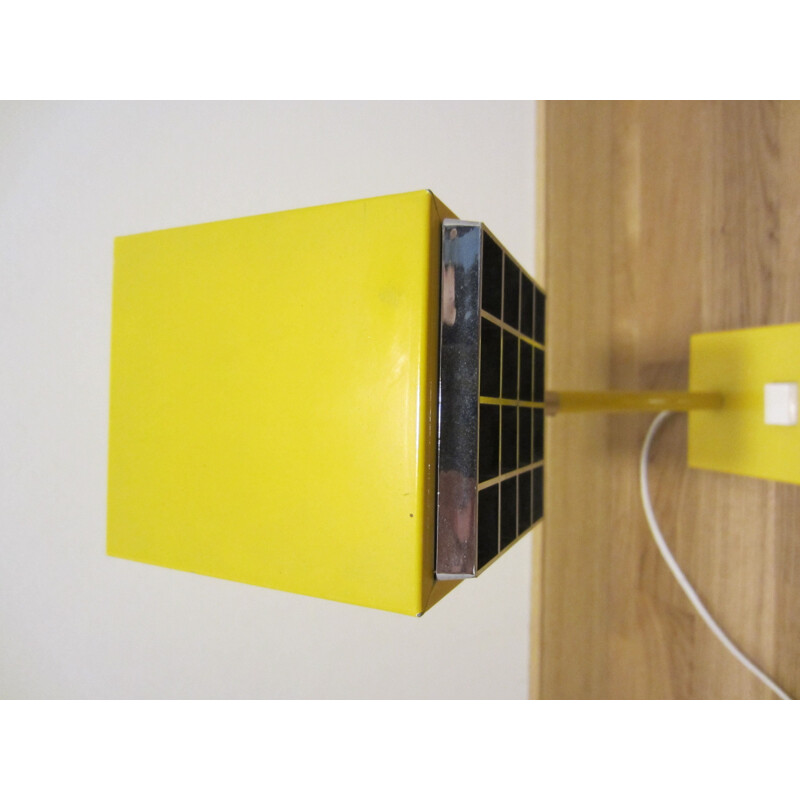 Vintage yellow Elidus Kuben lamp by Hans Agne Jakobsson